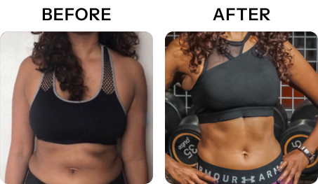 Ava's transformation - 6 inches lost in 4 ExoPod sessions postpartum
