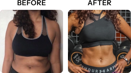 Ava's transformation - 6 inches lost in 4 ExoPod sessions postpartum